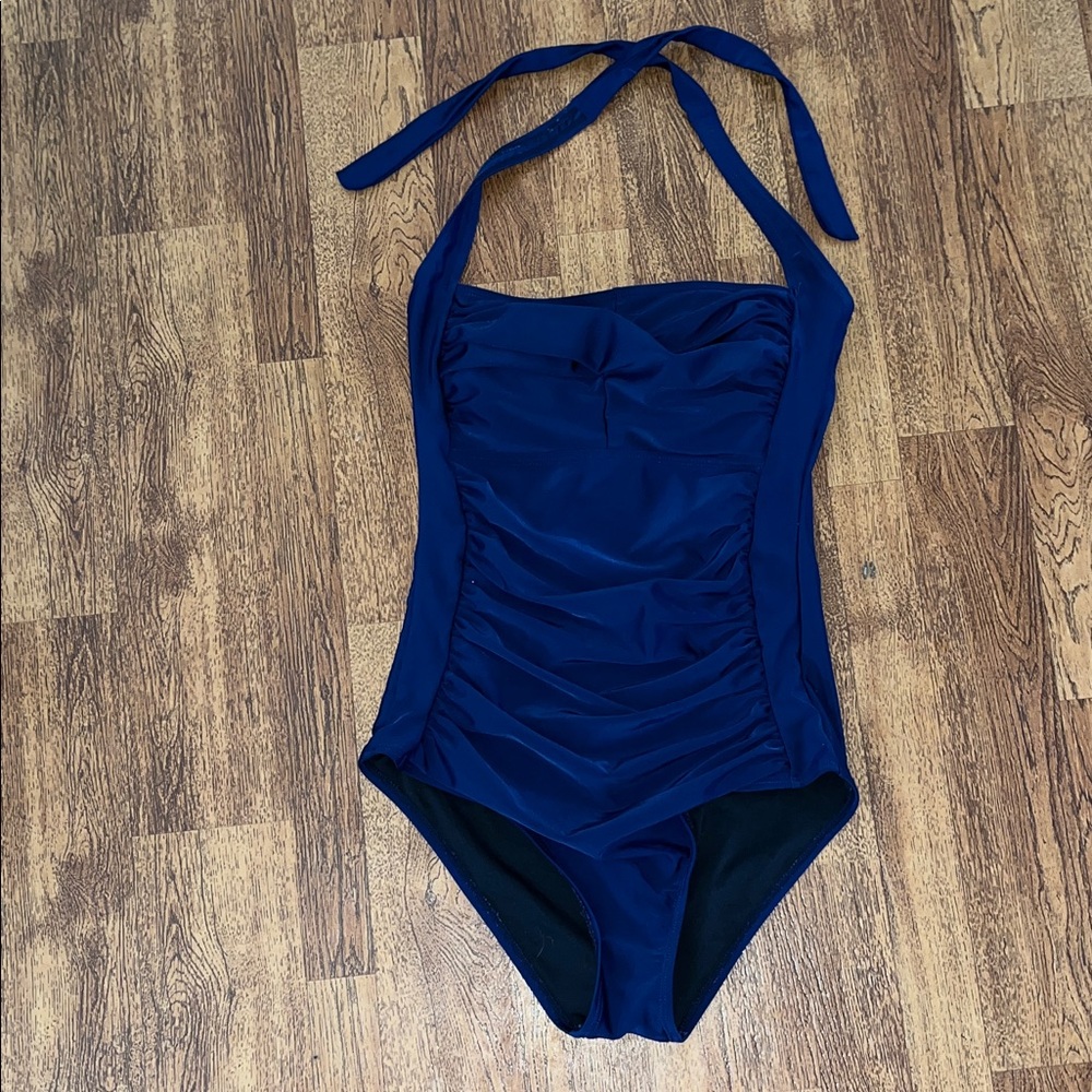 Womens navy one piece bathing suit size Small